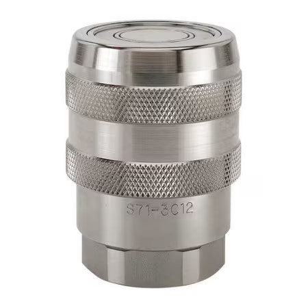 PARKER S71-3C12-12EF Hydraulic Quick Connect Hose Coupling, 316 Stainless Steel