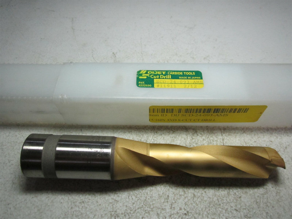 Dijet (11911) SCD-24-093-AMS 15/16" 3XD S-Cut CT Drill