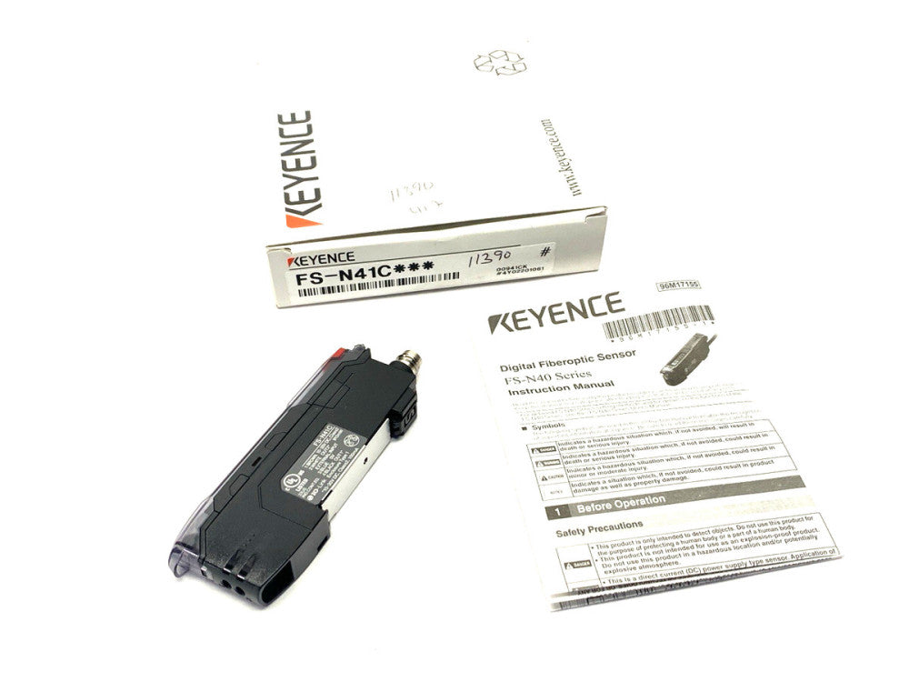 Keyence FS-N41C Digital Fiber Optic Sensor Main Unit M8 Connector Type