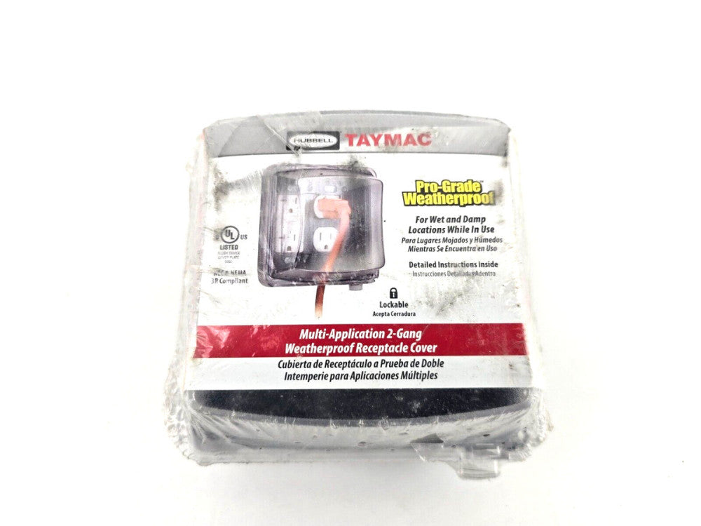 Hubbel Taymac Multi-Application 2 Gang Weatherproof Receptacle Cover Lockable