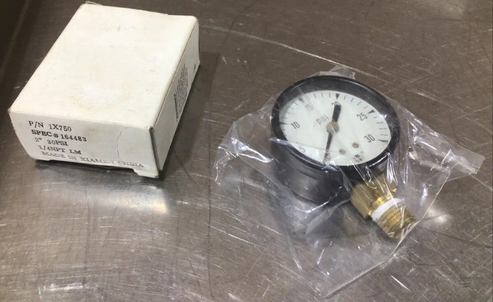 USG 1X750 164483 GAUGE 2" 0-30PSI 14NPT LM NOS SURPLUS