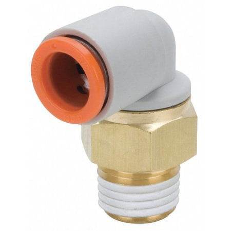 Smc Kq2l11-04As Union Elbow, Push-To-Connect X Mbspt, 3/8 In Tube Od, 1/2 In
