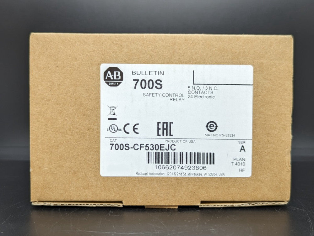 Allen Bradley 700S-CF530EJC 8P Safety Control Relay 24VDC New In Box USA STOCK