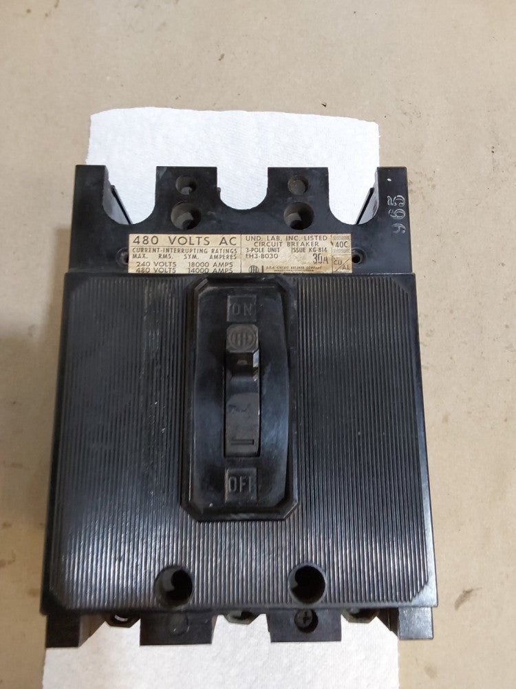 ITE Siemens EH3B030 480 Volt 30 Amp 3 Pole  Circuit Breaker 