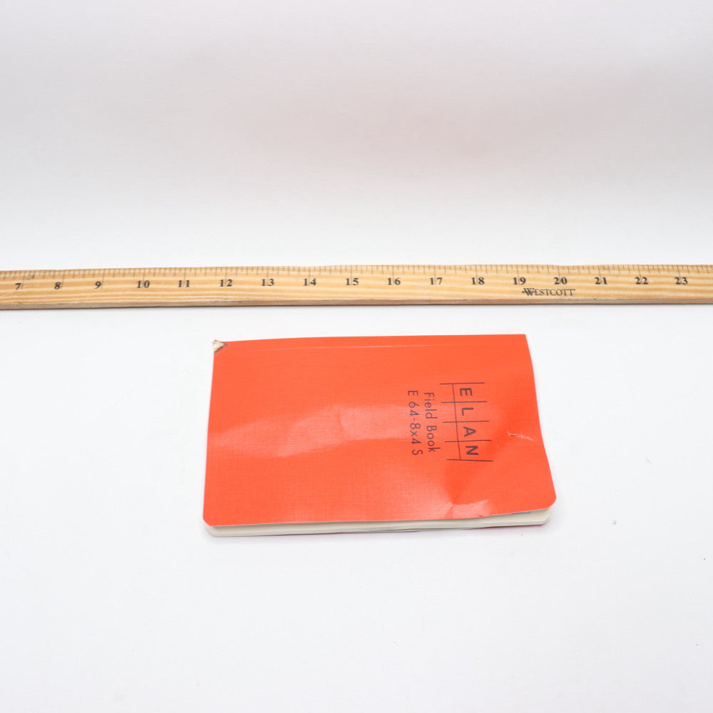 Elan SewnField Surveying Book Orange Stiff Cover 4 5/8" x 7 1/4"