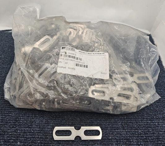 ( QTY 354 ) SPECIALTY BOLT & SCREW HUSSE71: 3/4 X 3 SECURITY STRAP S/S