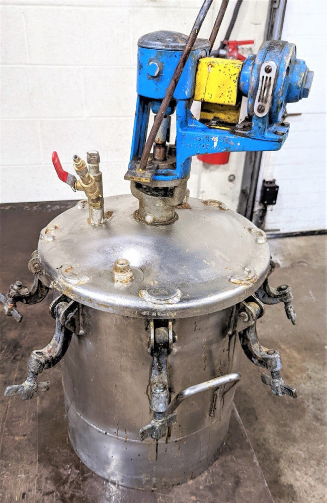 5 Gallon 110psi Stainless Agitated Mixing Tank Binks 1” Bottom Outlet [M7FL]#1 