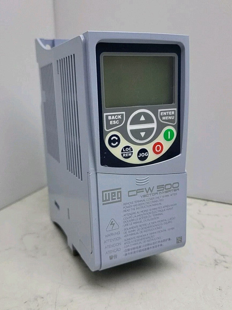 Weg CFW 500 Vector Inverter Variable Speed Drive CFW500A02P6T4NB2062 Used