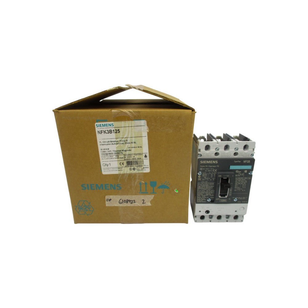 SIEMENS NFK3B125 3VL3512-1KN30-0AA0 480V 125A NSMP