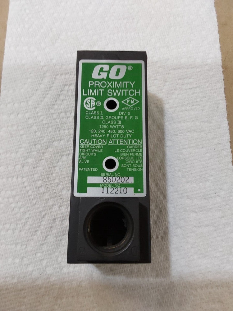 GO PROXIMITY SWITCH, 112210, 1250 WATTS, HEAVY PILOT DUTY