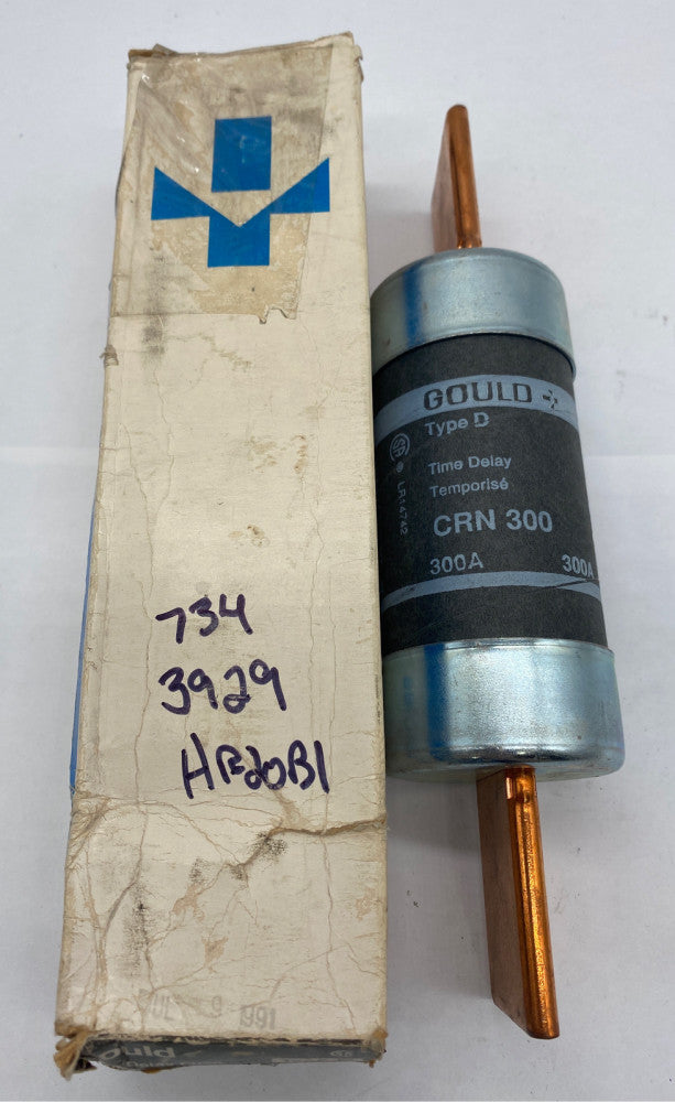 Gould CRN300 Time Delay Fuse, 250VAC 300Amp, Type D 