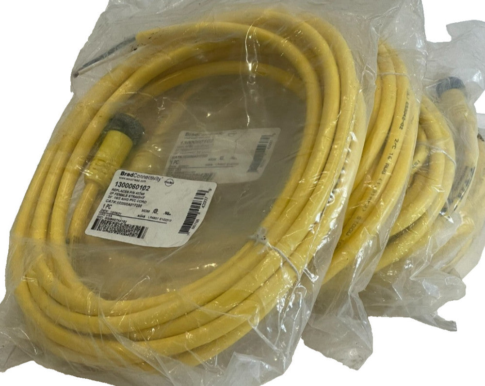 NEW WOODHEAD 102000A01F200 FEMALE CORDSET  40748 LOT OF 5