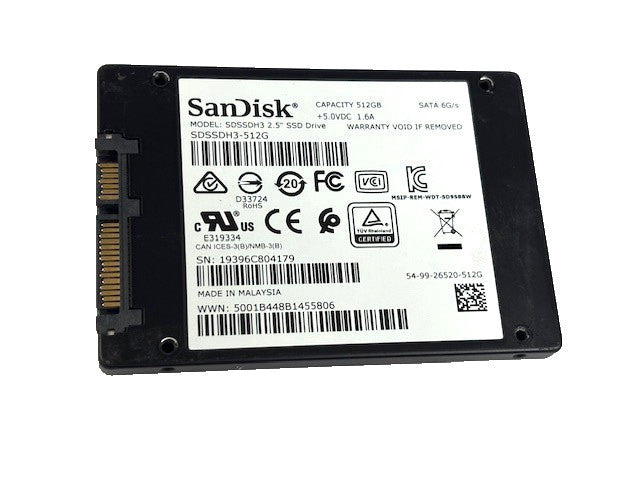 SANDISK ULTRA 2.5" SSD DRIVE SDSSDH3-512G