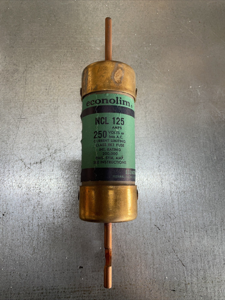 New Open Box! ECONOMY NCLR125 FUSE 125A 250V ECONOLIM CLASS RK1 