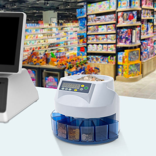 110V Coin Counter Counter Digital Automatic Electronic Coin Sorter Machine