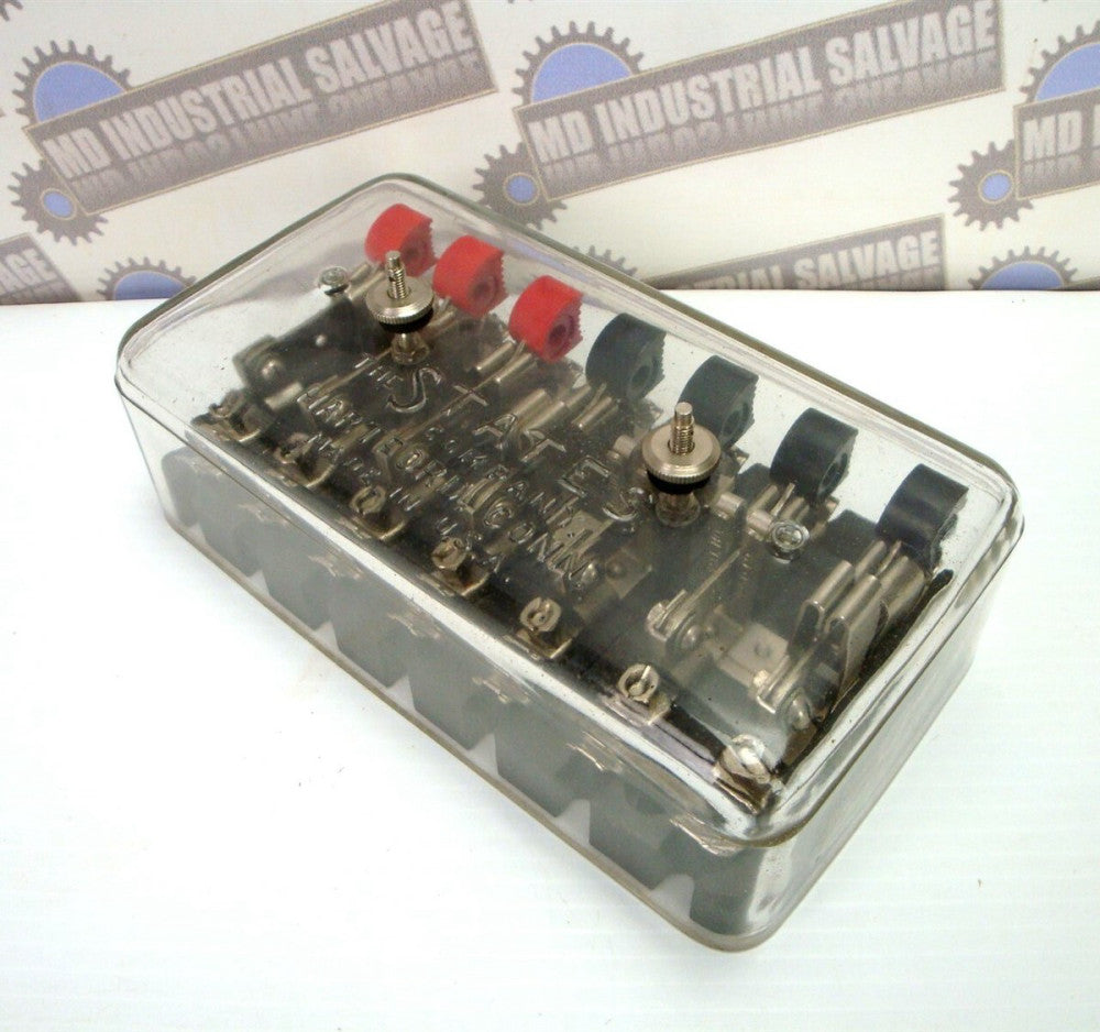 Vintage The STATES Co. GLASS COVER TEST SWITCHES 7-POLE 630 (NEW OLD STOCK)