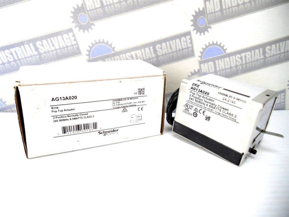 Schneider ERIE - AG13A020 - 24V - POP TOP ACTUATOR 2-Position N.C. (NEW in BOX)