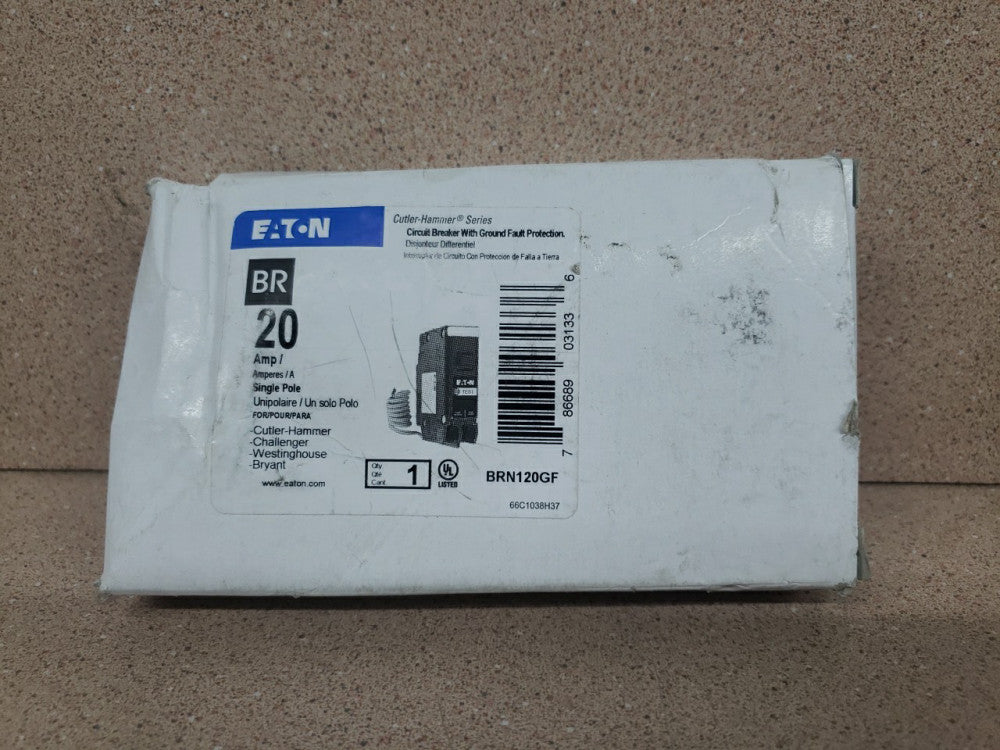 EATON BRP120GF 20A  GFCI BREAKER PLUG ON