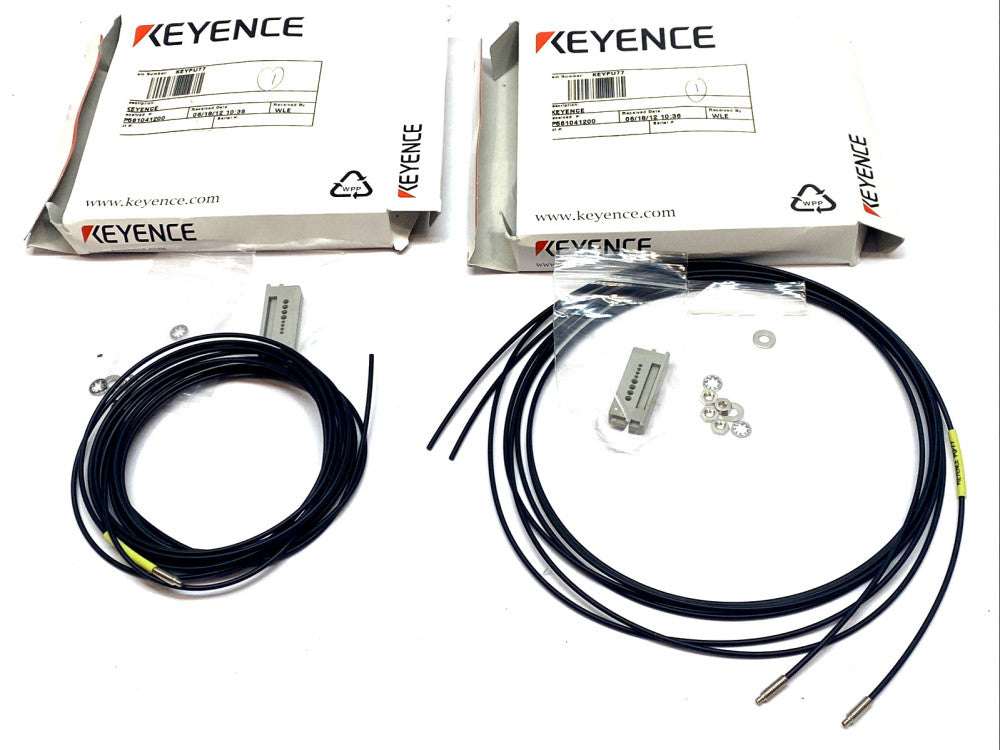 Keyence FU-77 Fiber Optic Cable Sensor LOT OF 2