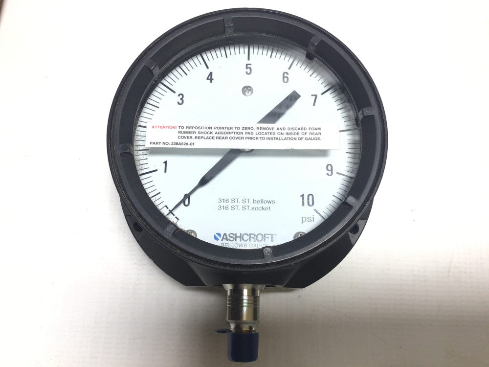 Ashcroft 45-1189-SS-02L-10 - 238A520-01 General Service Gauge 4-1/2" Inches