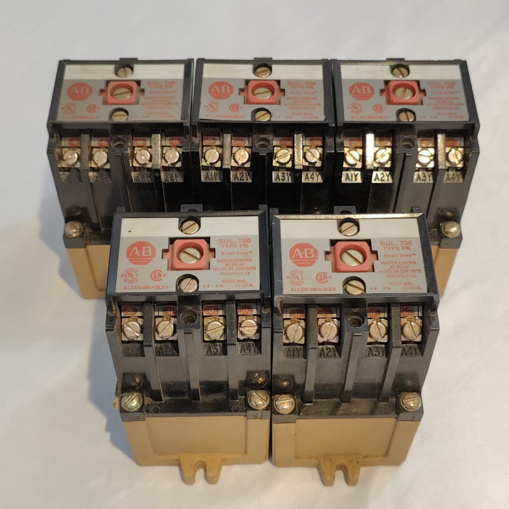Lot of 5 Allen-Bradley 700-PH200A1 Direct Drive Series B Master Control AC Relay