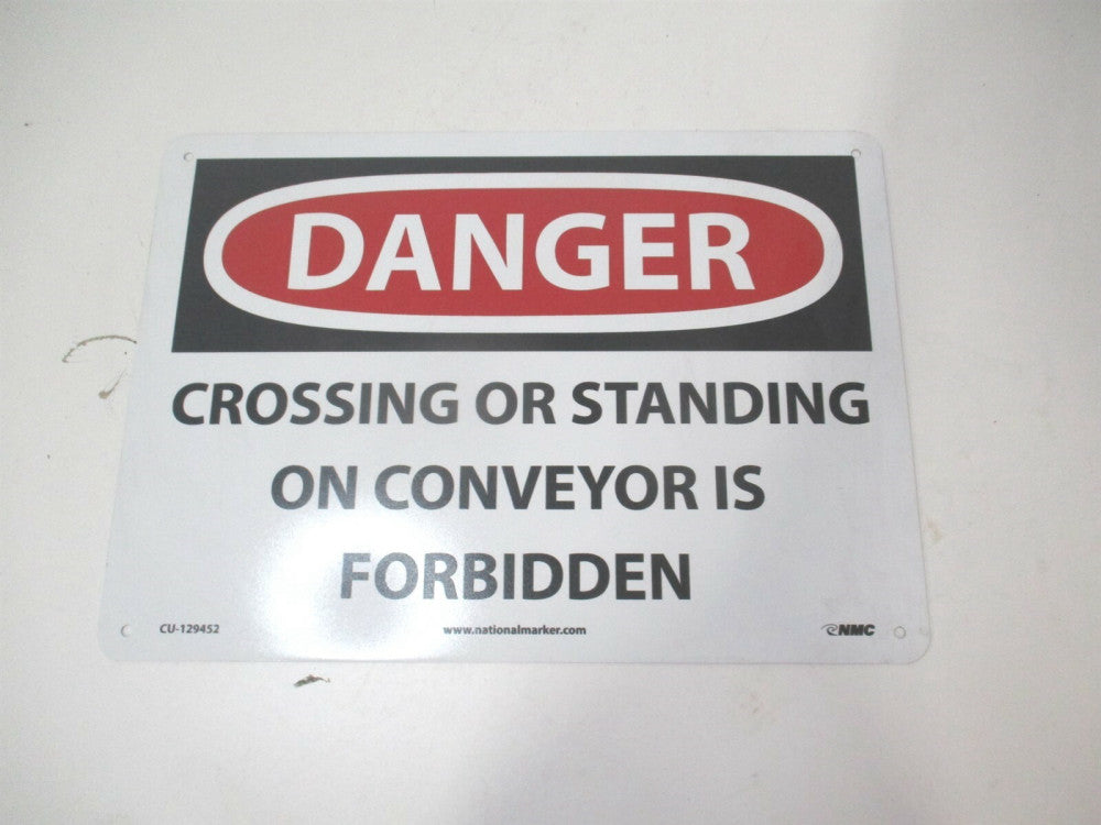 National Marker (CU-129452) 10" x 14" Danger Crossing or Standing Warning Sign 