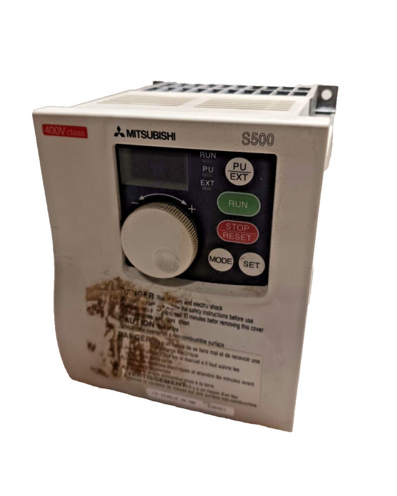 MITSUBISHI 1/2 HP INVERTER VFD DRIVE 3 PHASE 480 VAC  FR-S540-0.4K-NA