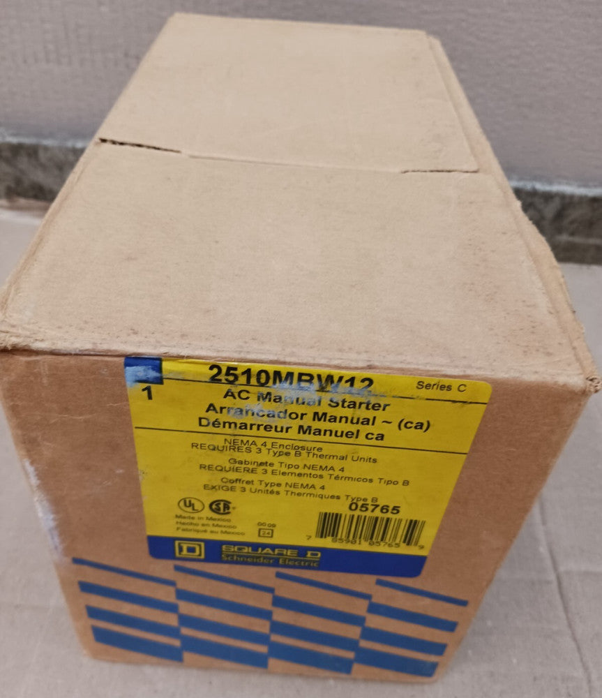 New Square D 2510MBW12 Size 0 Manual Motor Starter Stainless 5 HP  2510 MBO2