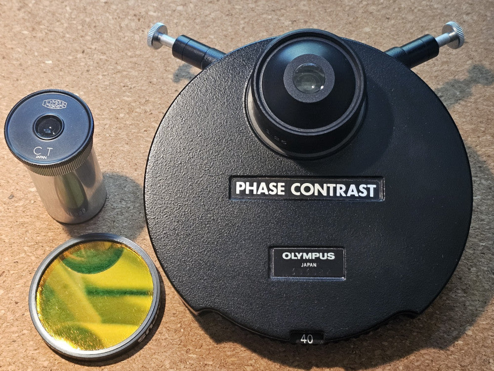 Olympus BH-2 U-PD Phase Turret Condenser, Centering Telescope, and IF ...