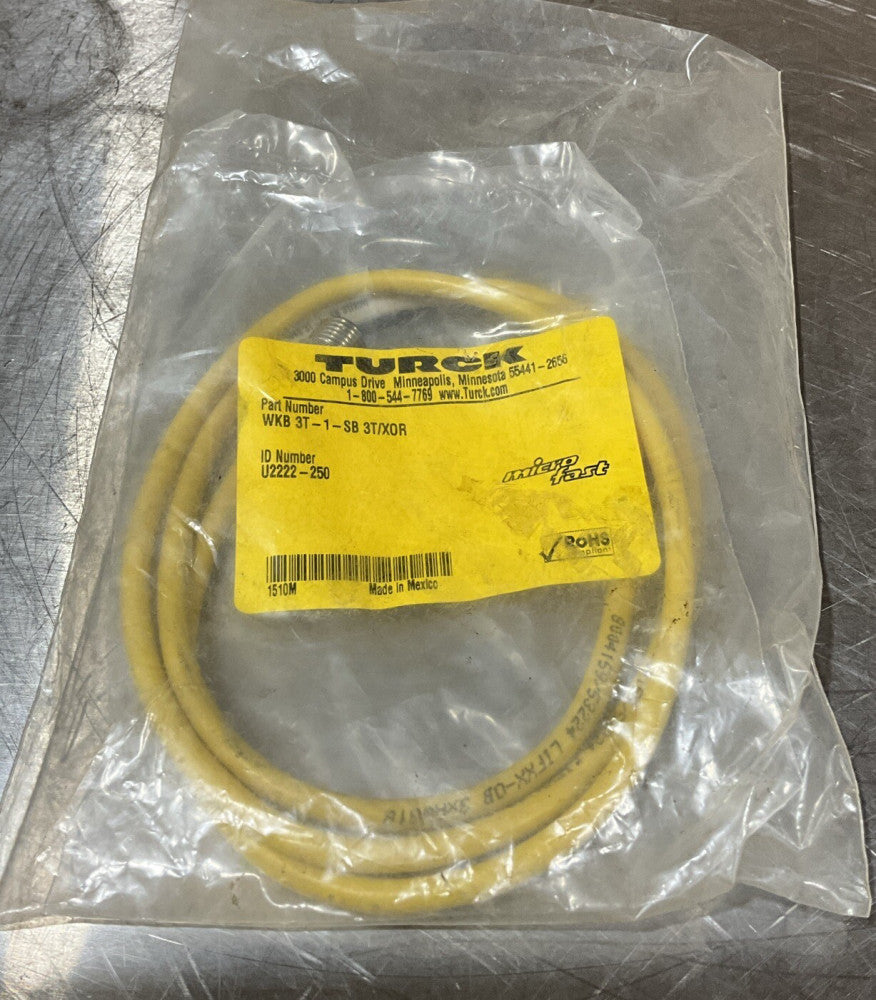 Turck WKB 3T-1-sb 3t/xor U2222-250 Micro Fast