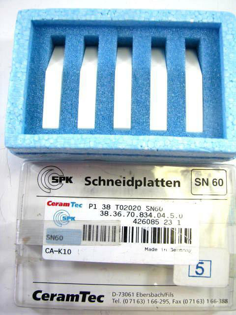 CeramTec T02020 SN60 CA-K10 Ceramic Inserts NEW - Lot of 5 