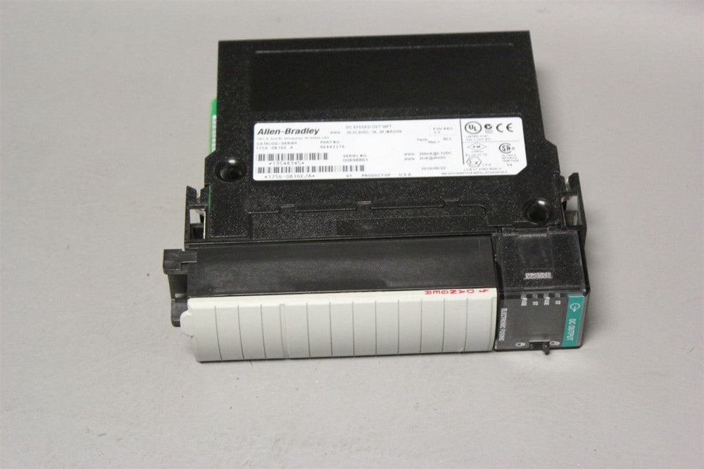 ALLEN BRADLEY DC OUTPUT FUSING PLC MODULE 1756-OB16E A F/W REV. 3.3