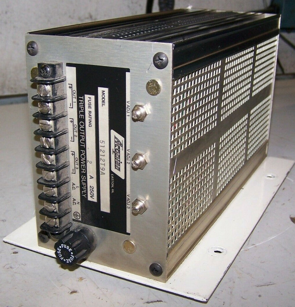 ACOPIAN TRIPLE OUTPUT POWER SUPPLY 2 AMP 250 VOLT 51212T9A