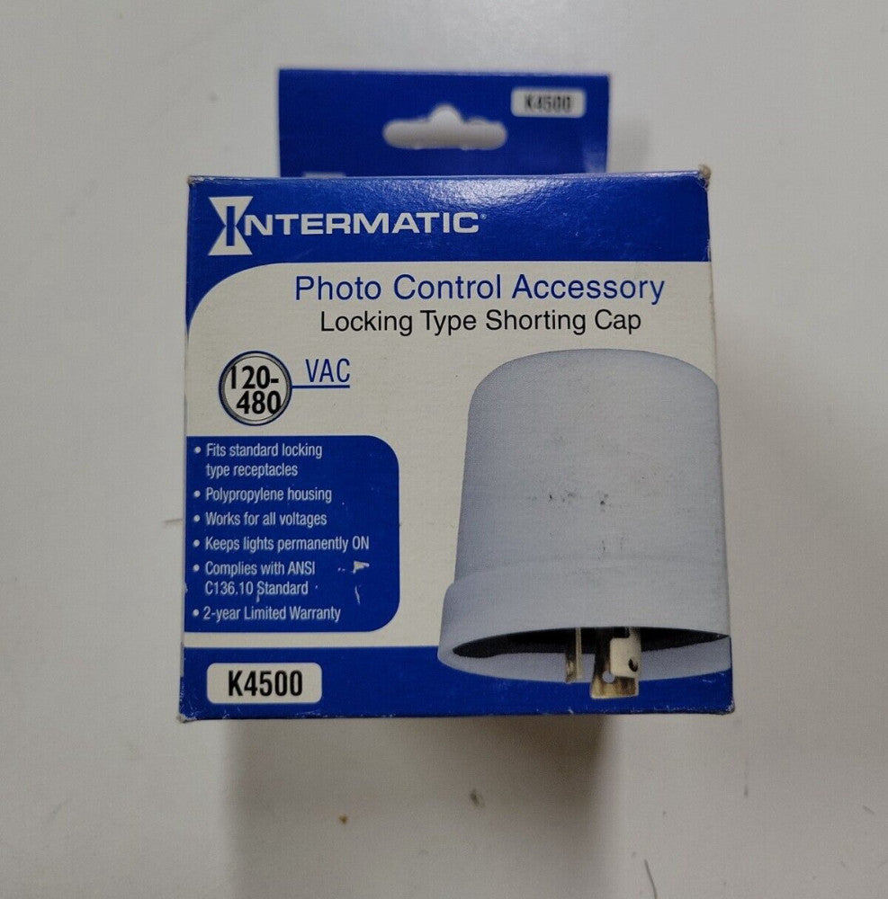1-INTERMATIC K4500 LOCKING Type SHORTING CAP 120-480 VAC PHOTO CONTROL ACCESSORY