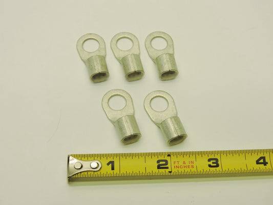 (5 pk) Copper Tinned Lug 1 Gauge 3/8" Hole Battery Cable Connector Terminal Lot