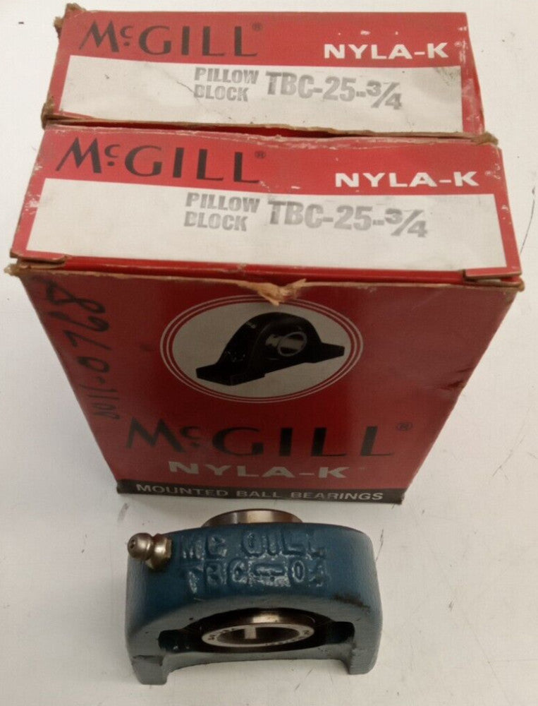 McGill Nyla-K Pillow Block Bearing TBC-25-3/4 (Lot Of 2)
