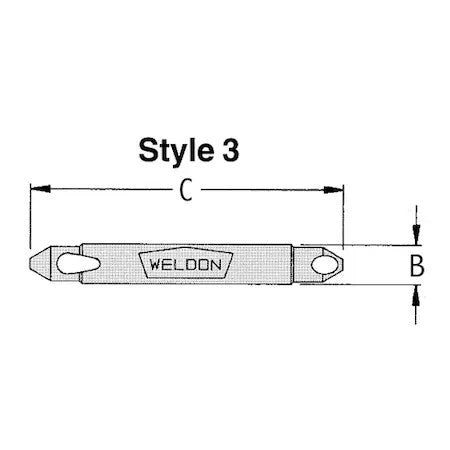 DRILL AMERICA WELDC-6 WELDC-6 3/32"-11/64" 60 degree Deburring Tool
