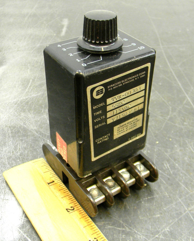 Syracuse Electronics Corp TVR-00303 5 Sec 115 Vac Timer