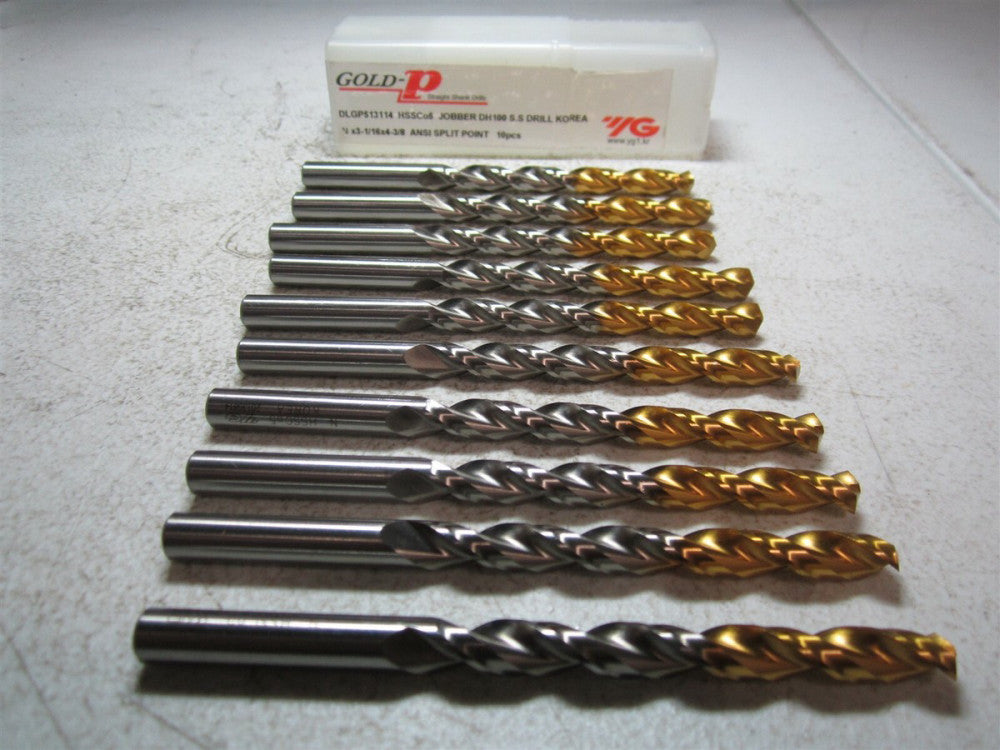 YG-1 (DLGP513114) N x 3-1/16 x 4-3/8 Worm Jobber Length Drill Bit - Pack of 10