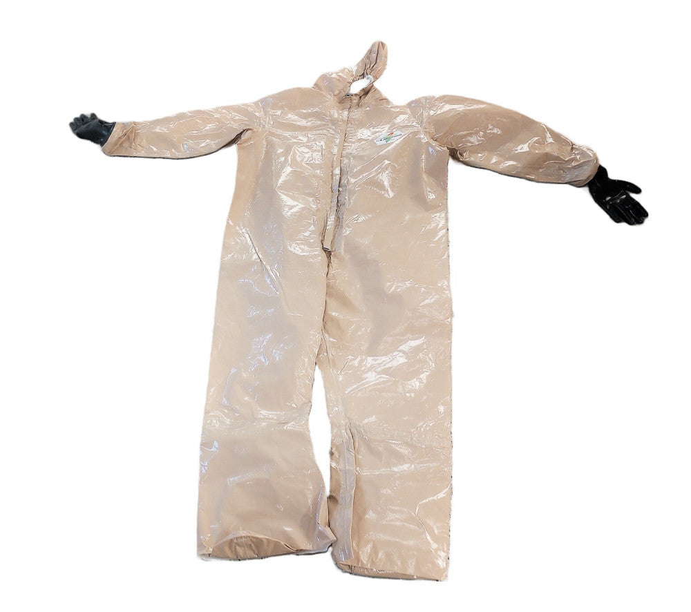 Lakeland ChemMax 4 Suit Attached hood, boots TAN (Case of 6) PS42165 3XL NOS