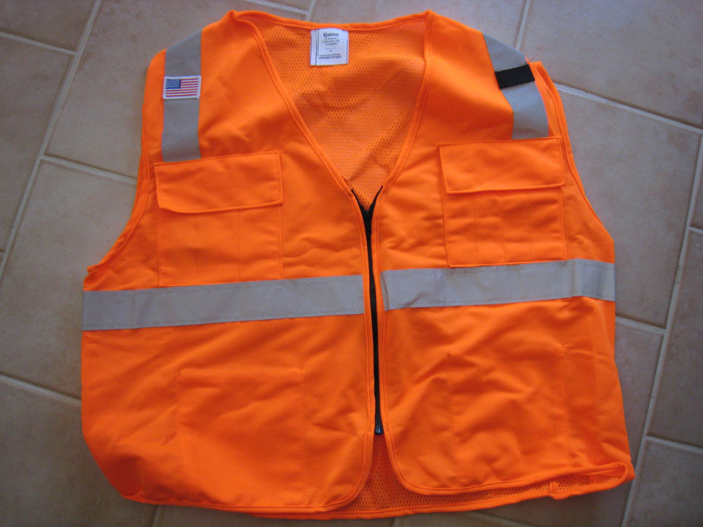Mutual Ind. Gann ANSI Class 2 Solid Flame Retardant Safety Vest ORANGE XL pocket