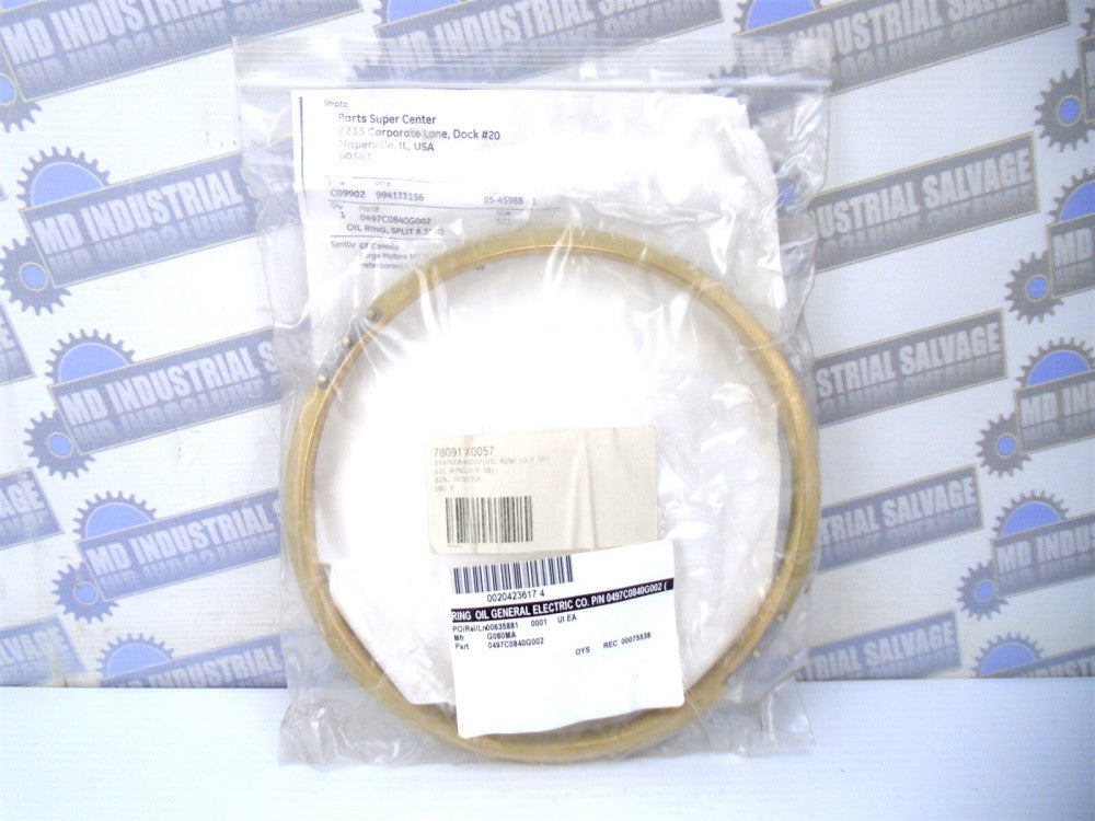 GE - 0497C0840G002 - OIL RING SPLIT - 8.5" ID - Motor - (NEW 8.5 SPLIT OIL RING)