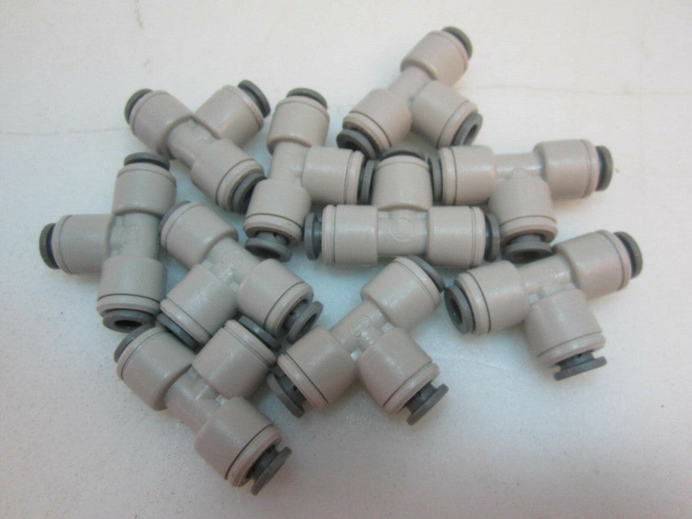 JOHN GUEST Union Tee -PI061008S-10PK- 3/16" Tube 230 PSI Gray Pk10