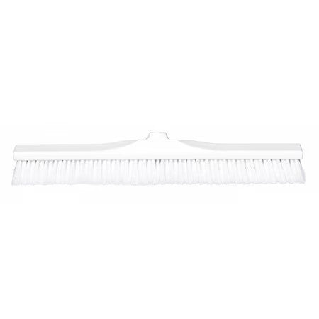 Tough Guy 48Ly89 23 13/32 In Sweep Face Broom Head, Stiff, Synthetic, White