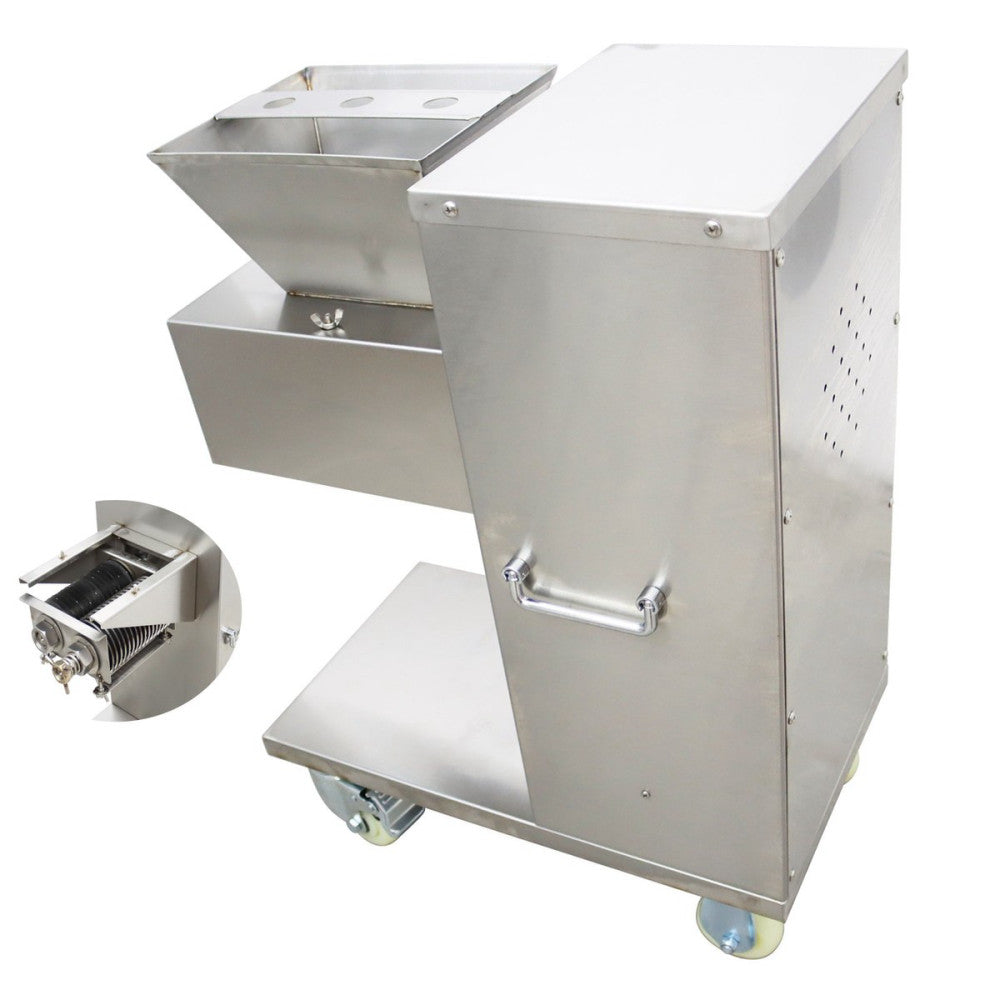 Electric 8mm Meat Slicer Kitchen Food Meat Processing Cutter 110V 400KG/H 750W