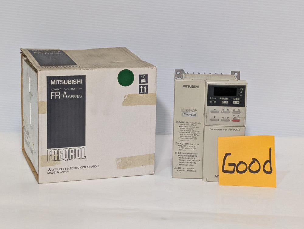 Mitsubishi FR-A024-0.75K FREQROL A024 Compact Variable Frequency Inverter, NIB