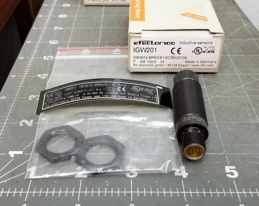 IFM Efector IGW201 Inductive Proximity Switch IGK3012-BPKG/K1/SC/M/US104 [OFB5]