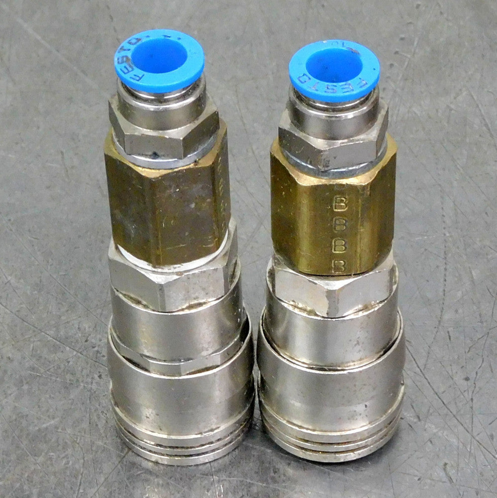 Festo Quick Connect QS-G1 Pneumatic Push Connect Fitting 1/2 in. DIA Lot of (2)