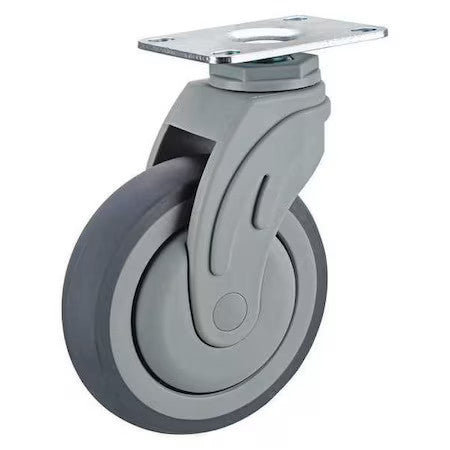 Zoro Select P17s-Rp040k-12-001 Swivel Plate Caster,4 In. Dia.,275 Lb.