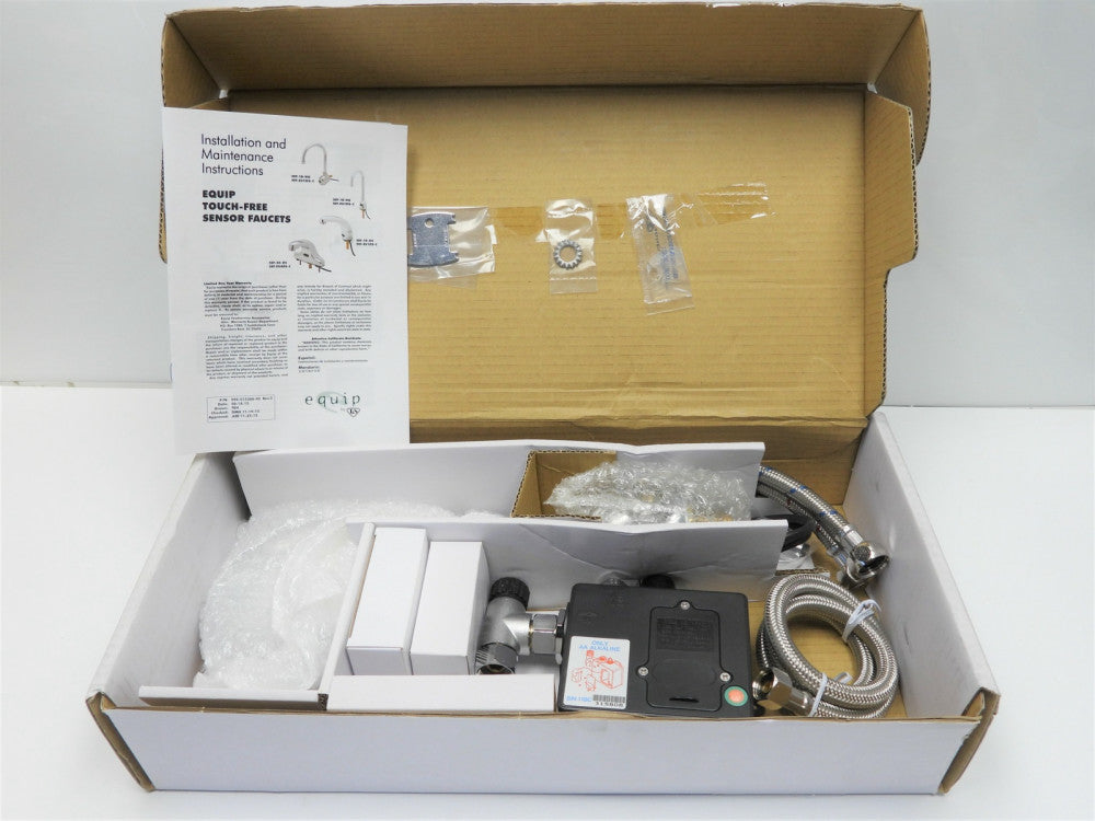 T&S 5EF-1D-WGAT Equip Sensor Faucet Wall Mount 4-1/4" Spread Gooseneck, AC/DC Co